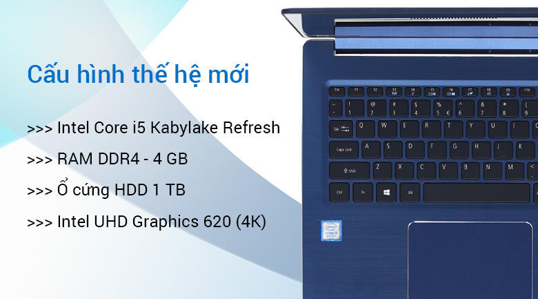 Acer Swift SF315 51 530V i5 8250U/4GB/1TB/Win10/(NX.GSKSV.001)