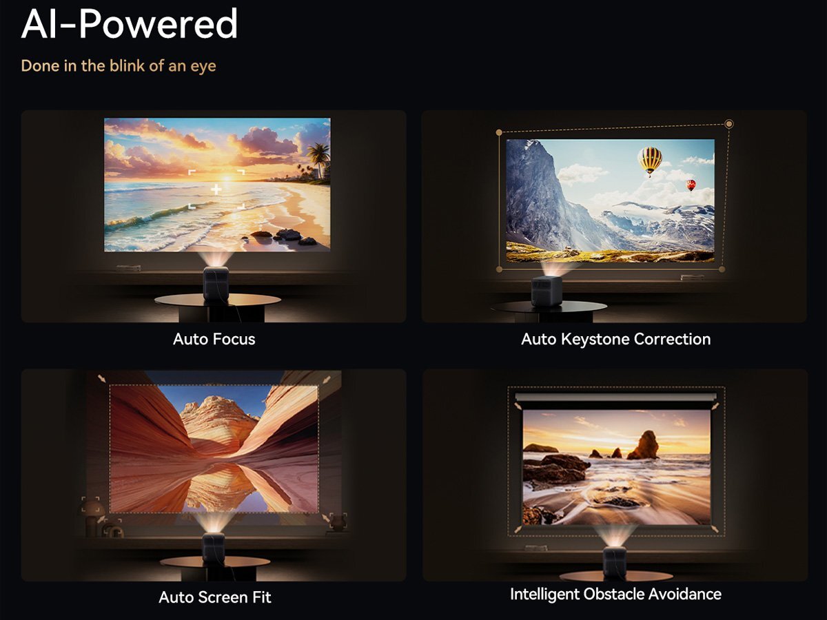 Tính năng điều chỉnh Keystone tự động của Mozart 1 Pro