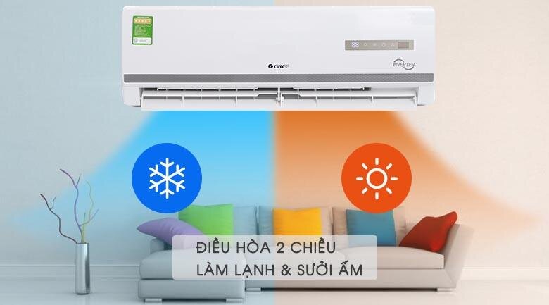Điều hòa 2 chiều Windy Inverter Gree GWH12WA-K3D9B7I - 12000BTU
