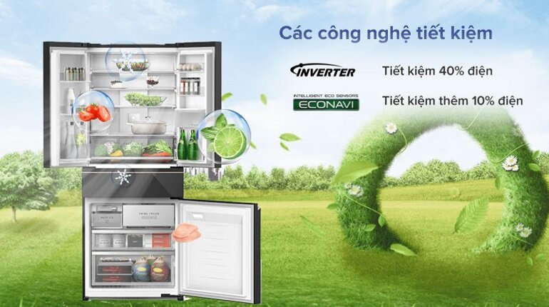 Tủ lạnh Panasonic Inverter 540 lít NR-YW590YMMV