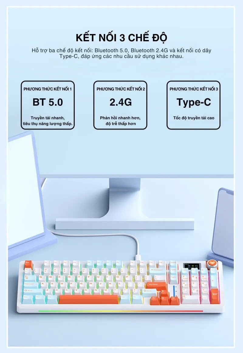 Bàn phím cơ gaming AULA S98 Pro 14