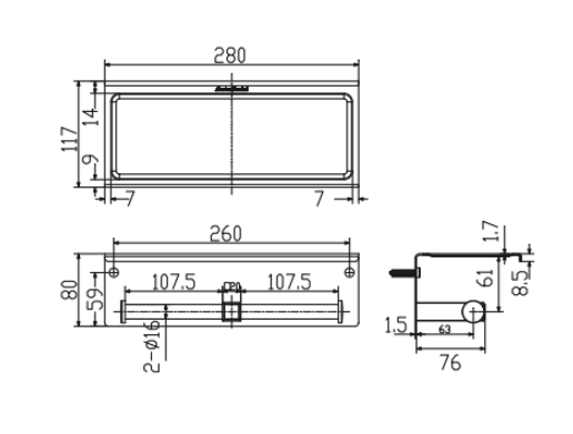 Bản vẽ kỹ thuật hộp giấy vuông đôi American Standard Concept WF-0499