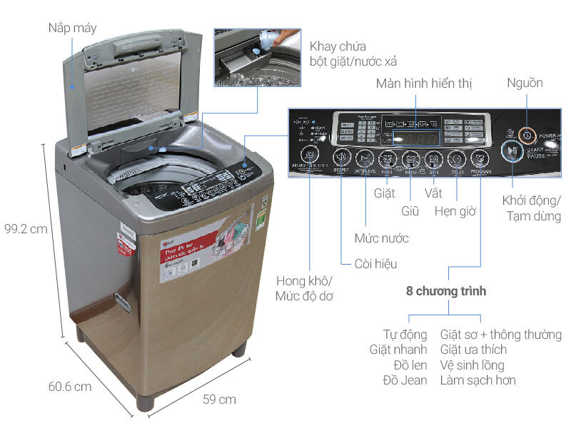 Máy giặt LG Inverter 12 kg WF-D1217DD Máy giặt LG Inverter 12 kg WF-D1217DD