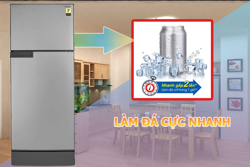 Tủ lạnh Sharp 180 lít SJ-198P-CSA Tủ lạnh Sharp 180 lít SJ-198P-CSA