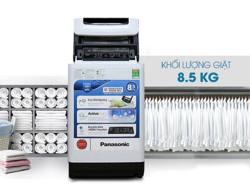 Với kiểu dáng sang trọng, máy giặt Panasonic NA-F85A1GRV khá dễ dàng đặt tại bất kỳ góc nào trong căn nhà của bạn