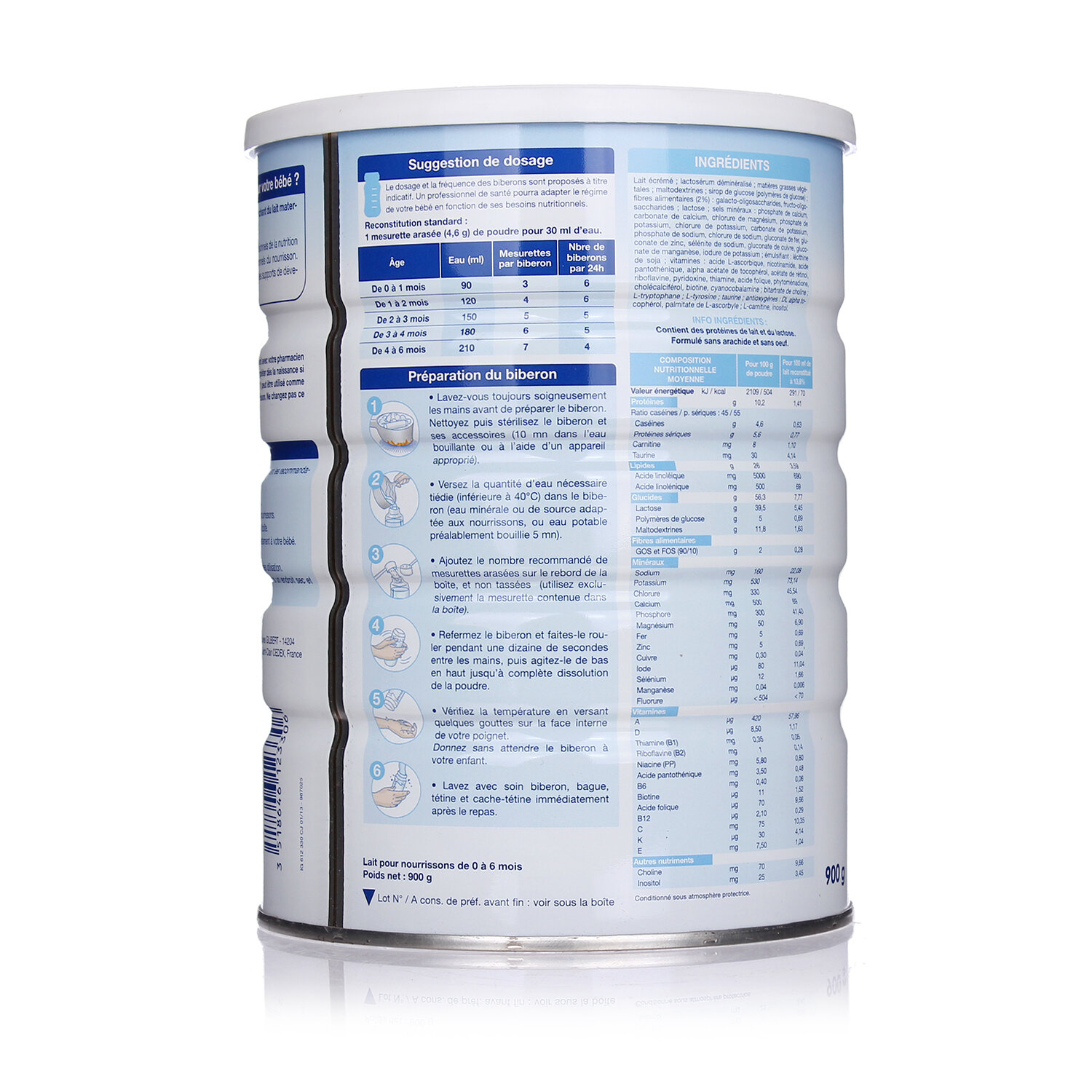  Sữa Physiolac số 1 900g (0 - 6 tháng)