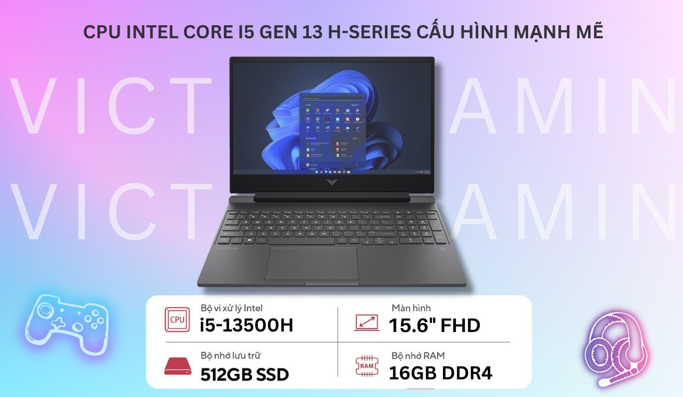 Laptop HP Victus Gaming 15-FA1088TX i5-13500H/16GB/512GB/Win11 (8C5M5PA)