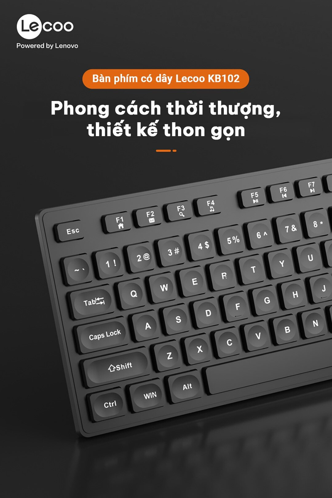 Bàn phím văn phòng Lecoo KB102