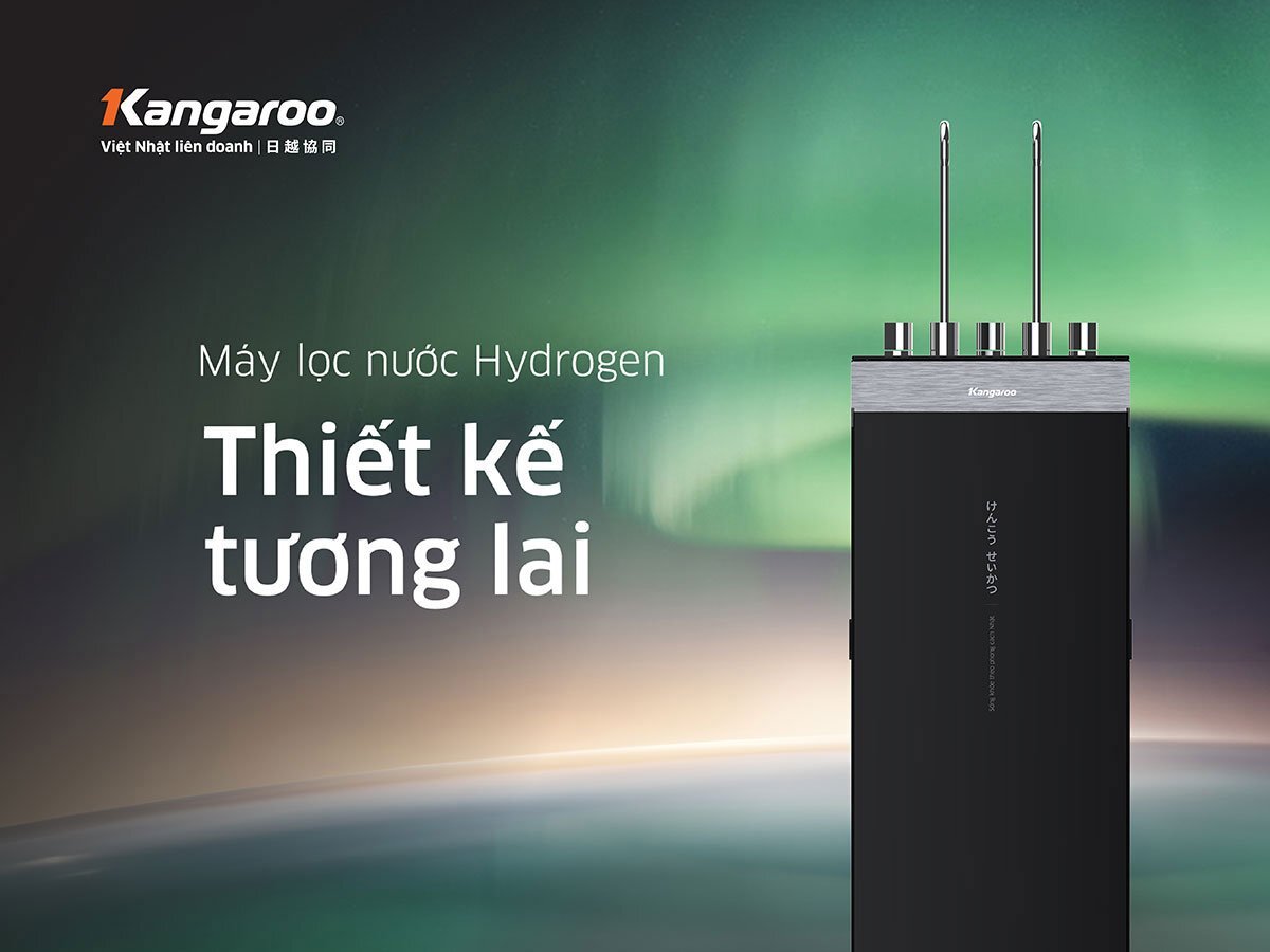 Máy lọc nước nóng lạnh Kangaroo Hydrogen KG11A18 sở hữu tử đứng với kiểu dáng Slim nhỏ gọn, sang trọng