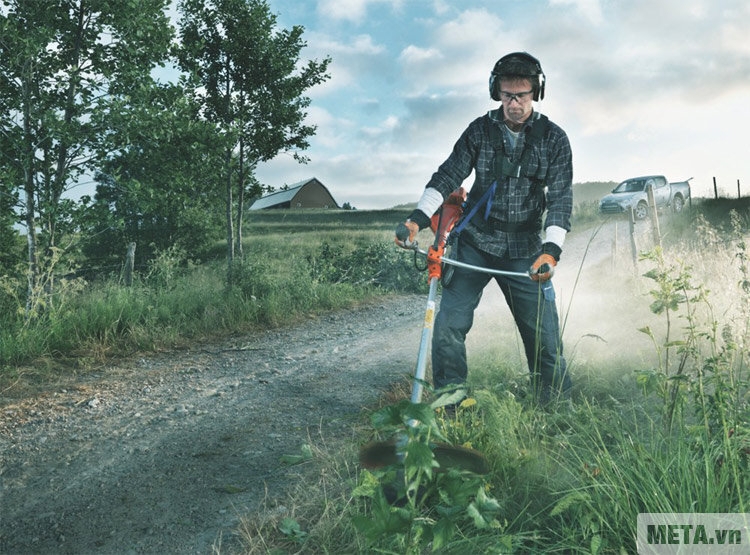 Máy cắt cỏ Oshima 330 cam xám