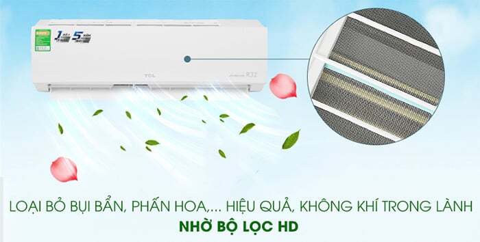 Điều hòa 1 chiều TCL TAC-12CSD/TPG31 có bộ lọc HD loại bỏ bụi bẩn Điều hòa 1 chiều TCL TAC-12CSD/TPG31 có bộ lọc HD loại bỏ bụi bẩn