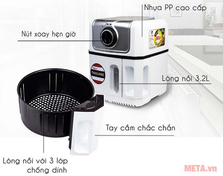 Nồi chiên không dầu Iruka I-57 - 3.2 lít
