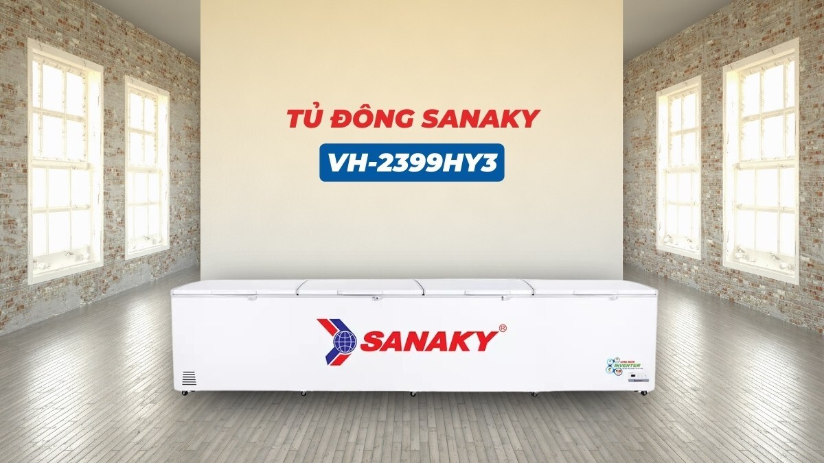 Tủ đông Sanaky 1 ngăn 2000 lít VH-2399HY3 2 Tủ Đông Sanaky Inverter 2000 Lít VH-2399HY3 sở hữu vẻ ngoài tối giản