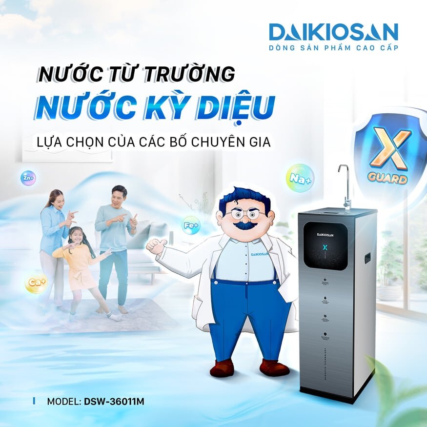 Máy lọc nước RO X-GUARD từ trường Daikiosan DSW-36011M