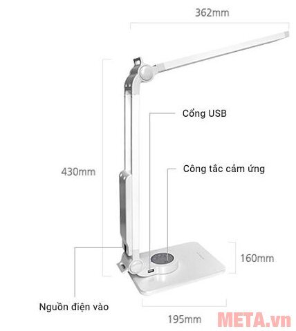 Đèn bàn Led Hàn Quốc đổi màu Prism 5400CW (trắng)