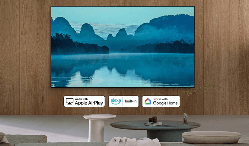 Tivi Samsung UA43DU7700KXXV 43 inch hoạt động được với Amazon Alexa, Apple Airplay, Googel Home