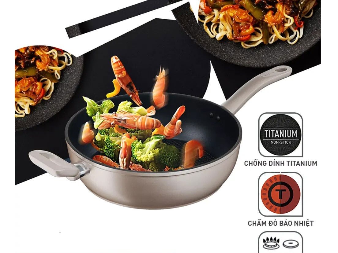 Chảo chiên sâu lòng Tefal  