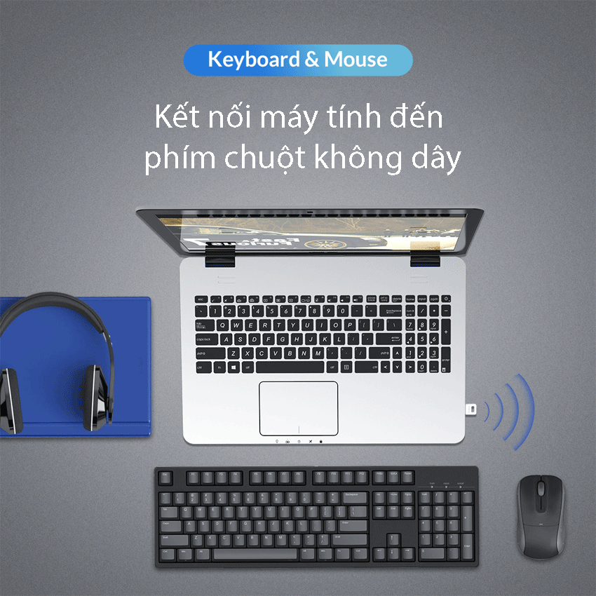 USB kết nối Bluetooth 4.0 Orico BTA-409-WH