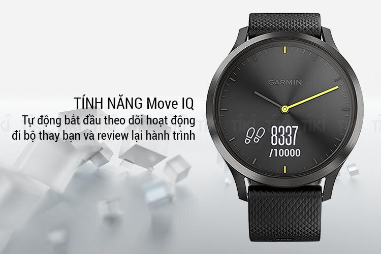 Đồng hồ thông minh Garmin Vivomove HR Sport, Black, VN