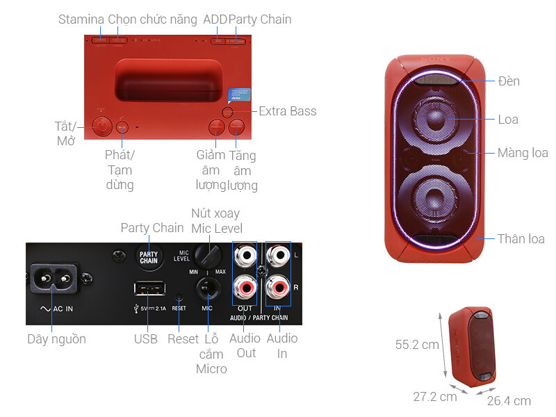 Dàn âm thanh Hifi Sony GTK-XB60 Dàn âm thanh Hifi Sony GTK-XB60