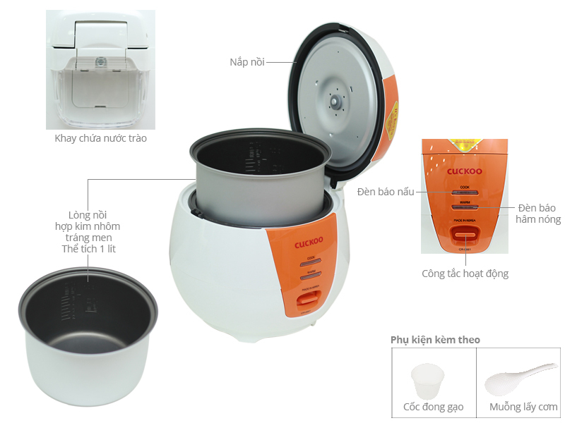 Nồi cơm điện Cuckoo 1 lít CR- 0661 Nồi cơm điện Cuckoo 1 lít CR- 0661