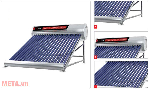 Máy nước nóng năng lượng mặt trời Thái dương năng Titan 316 28 ống - 320 lít