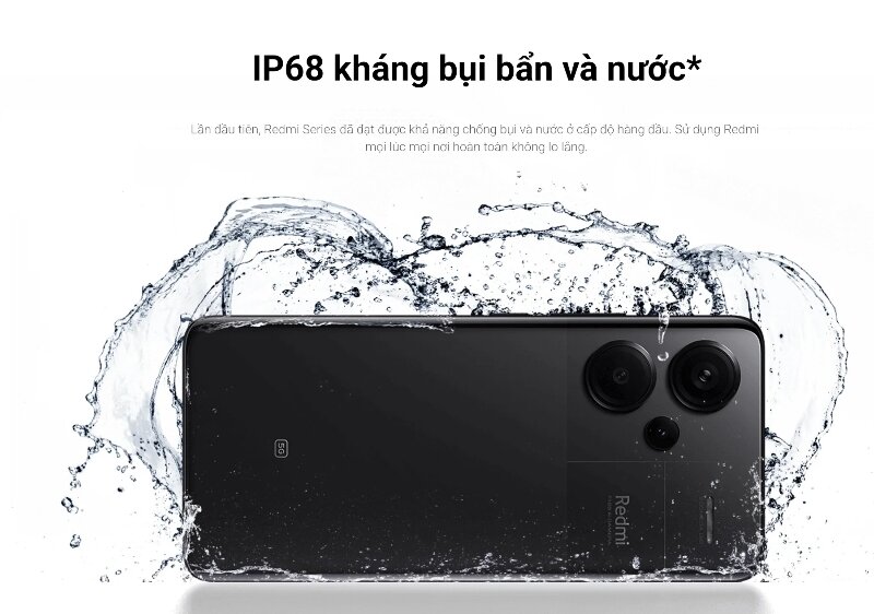 Điện thoại Xiaomi Redmi Note 13 Pro Plus 5G 16GB/512GB khả năng kháng nước