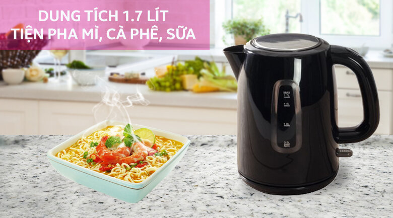 Bình siêu tốc Delites ST17P01BK 1.7 lít Bình siêu tốc Delites ST17P01BK 1.7 lít