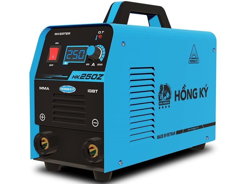 Máy hàn điện tử Hồng Ký HK250Z có phạm vi điều chỉnh dòng hàn từ 20A - 250A 