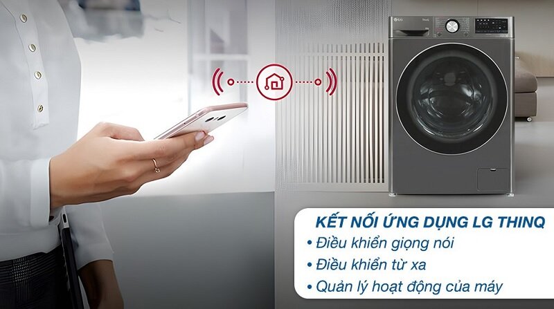 Máy giặt LG Inverter 10 kg FV1410S4B kết nối wifi