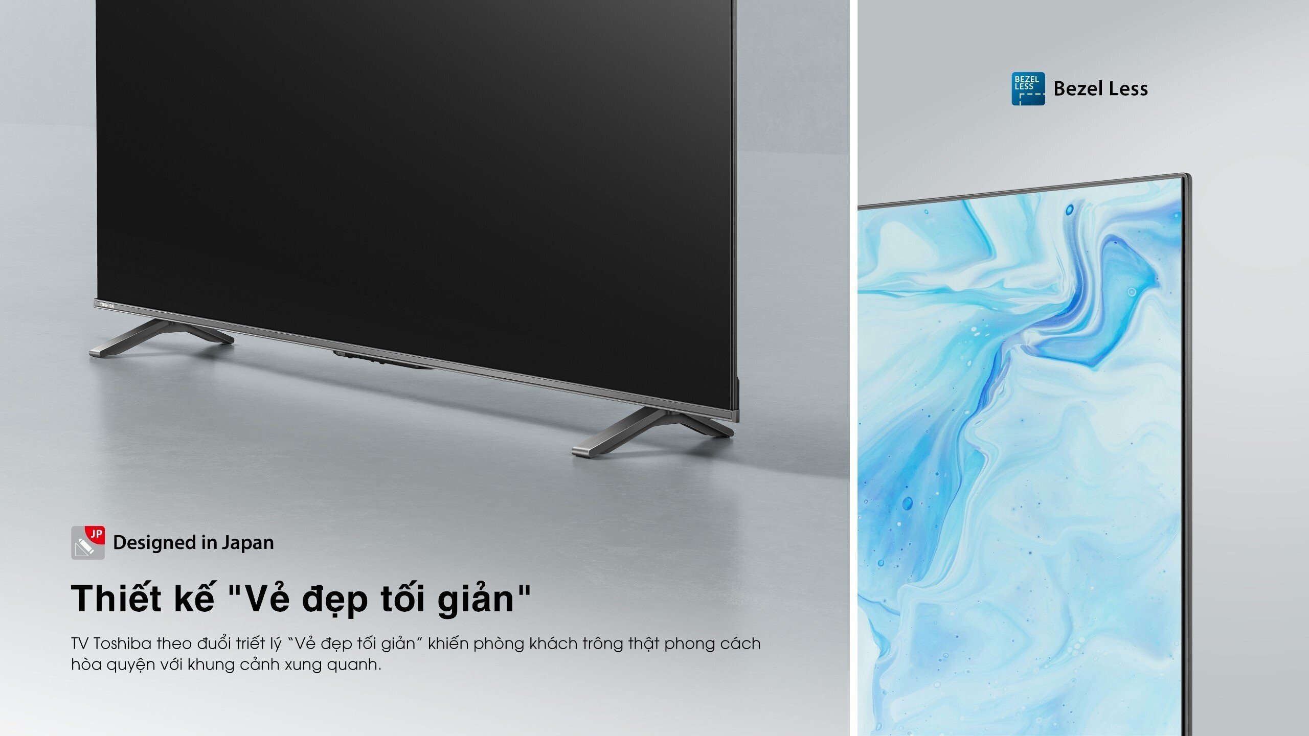 Toshiba 55M450NP sở hữu thiết kế hiện đại và thanh lịch Smart TV QLED 4K Toshiba 55 Inch 55M450NP