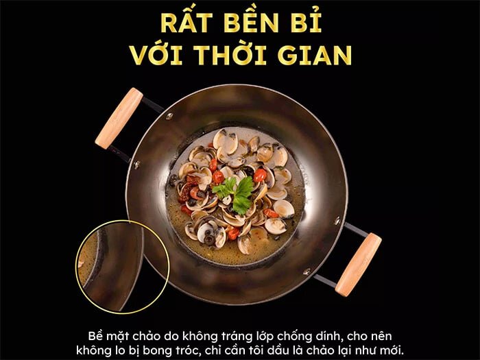 Lớp chống dính ở bề mặt chảo Lớp chống dính ở bề mặt chảo