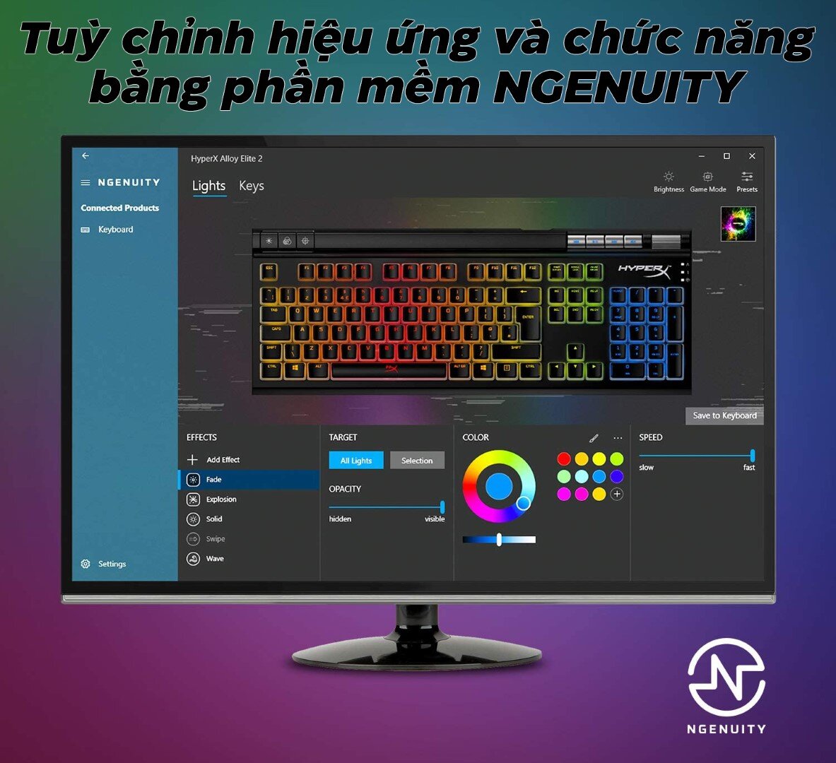 Bàn phím Cơ Gaming HP HyperX Alloy Elite 2 – Mechanical HX Red-US_4P5N3AA