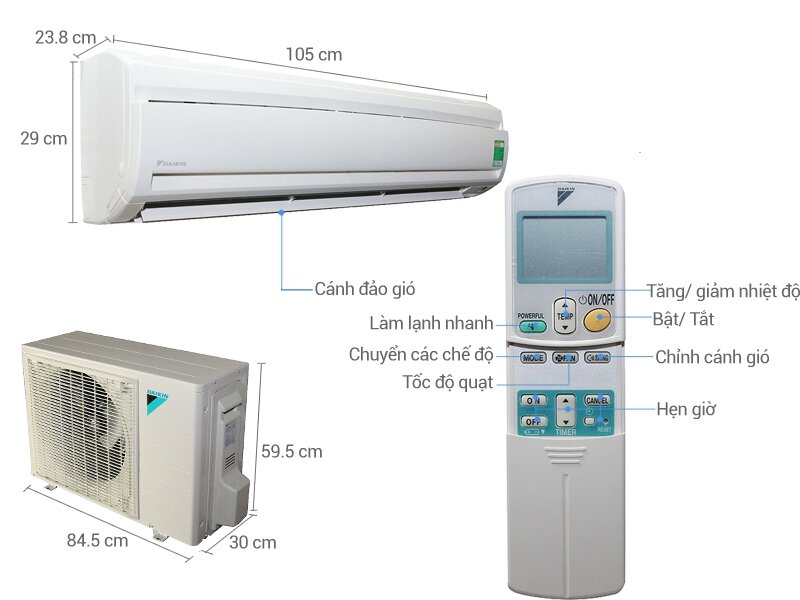 Điều hòa Daikin 18000 BTU 1 chiều FTNE50MV1V