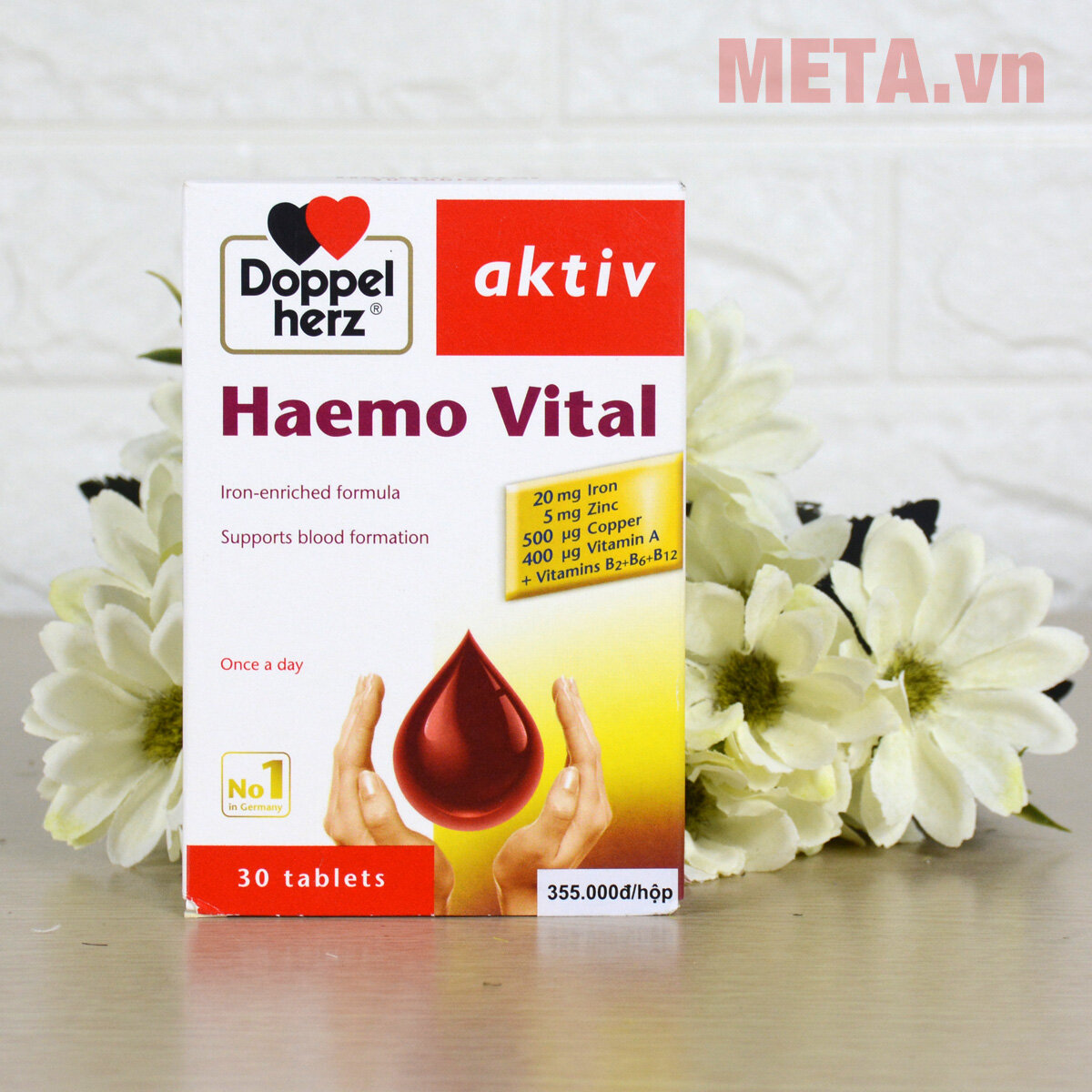 Thực phẩm bổ sung sắt Doppelherz Aktiv Haemo Vital (30 viên)