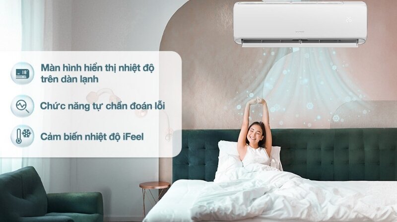 Điều hòa Gree Inverter 18000 BTU 2 chiều CHARM18HI làm mát