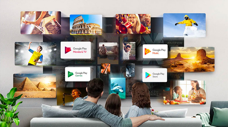 Google Tivi QLED TCL 4K 65 inch 65Q636 hệ điều hành