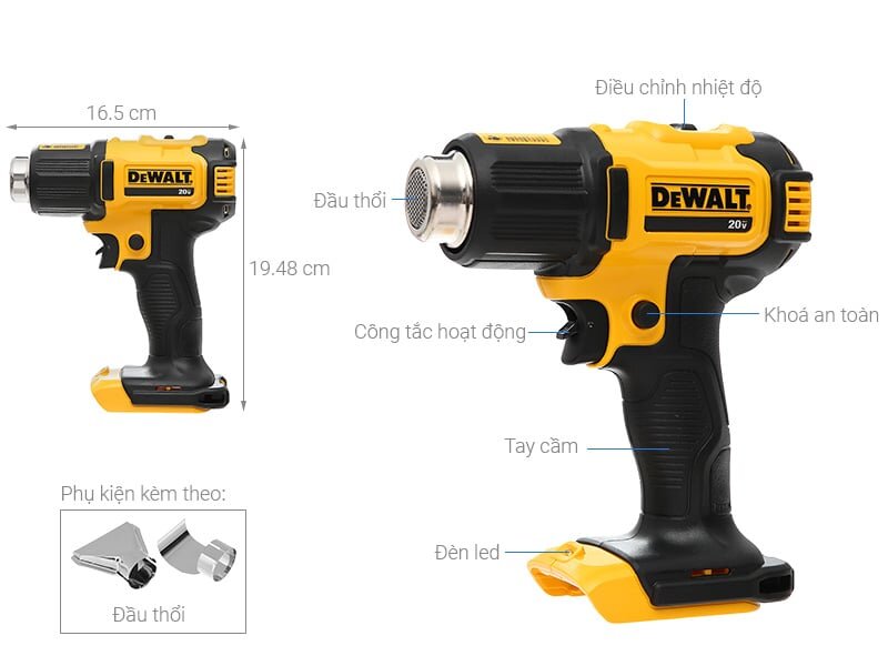 Cấu tạo của máy khò nhiệt Máy khò nhiệt