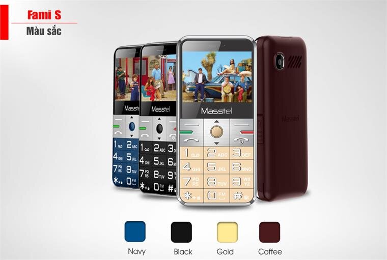 Điện thoại Masstel Fami S - Gold