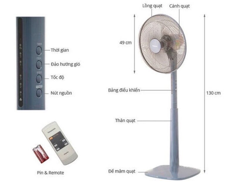 Quạt cây - đứng Panasonic F409K (F-409K)