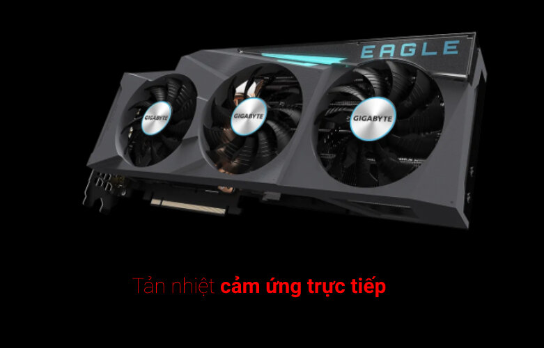 Card màn hình GIGABYTE GeForce RTX 3080 EAGLE OC | cảm ứng trực tiếp