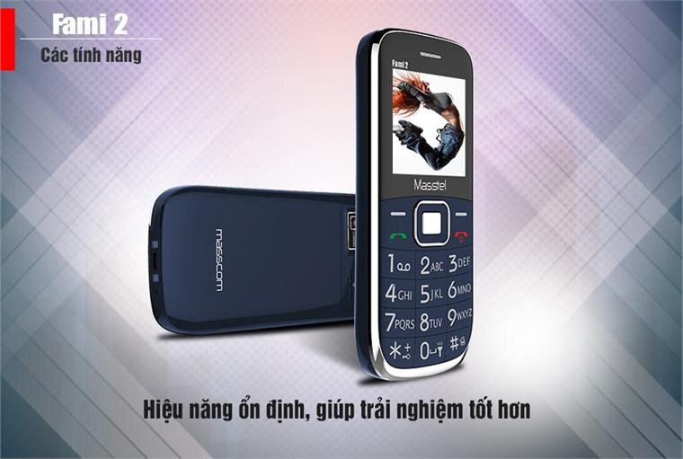 Điện thoại Masstel Fami 2 Black