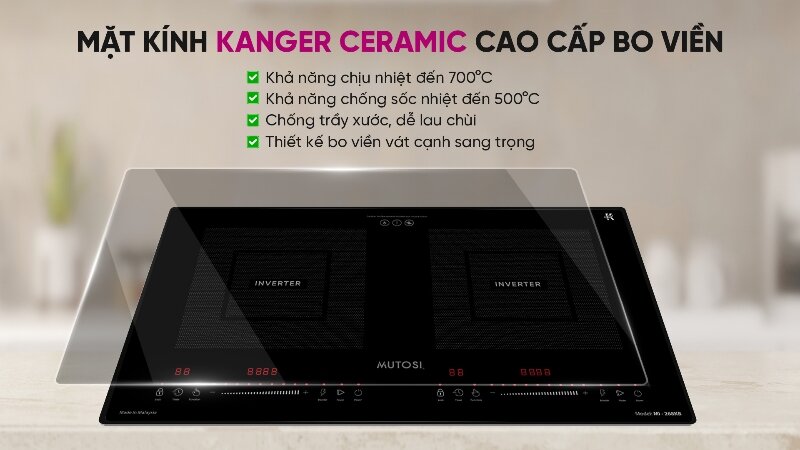 Bếp từ đôi Mutosi MI-268KB