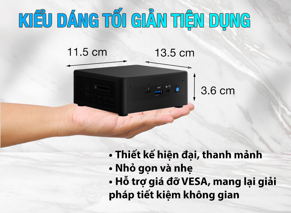 Máy tính Intel NUC 11 - NUC11PAH (i3-1115G4) (RNUC11PAHI30Z00) 1