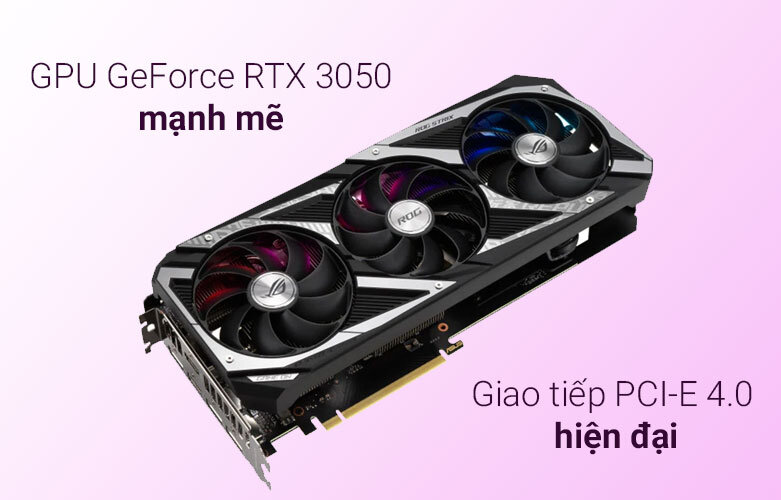 Card màn hình ASUS ROG Strix GeForce RTX 3050 OC 8GB GDDR6 / đồ họa mạnh mẽ