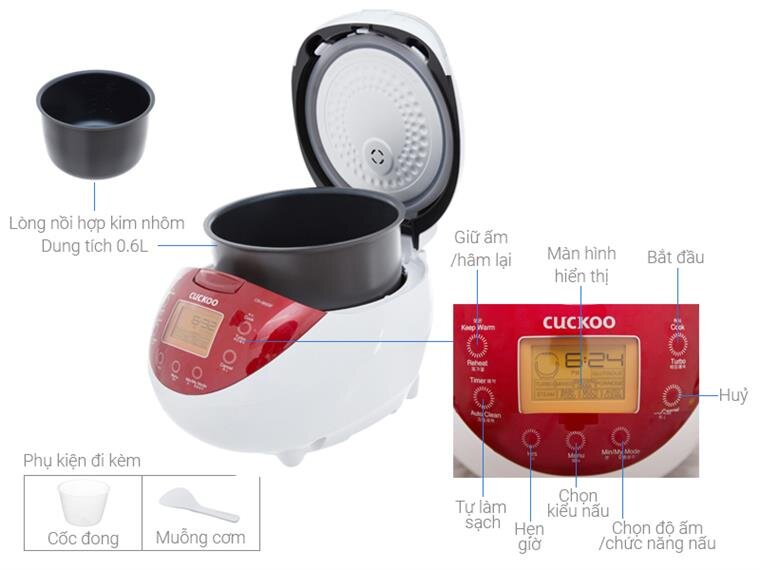 Nồi cơm điện tử Cuckoo CR-0655F 1L