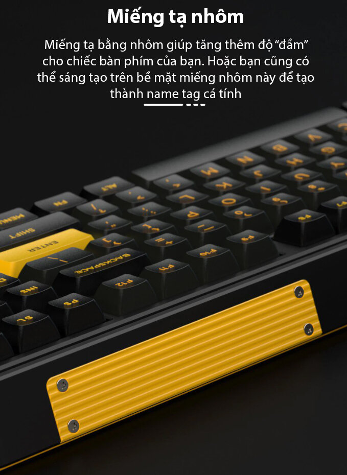 Bàn phím cơ không dây FL-Esports CMK87 SAM Yellow White 3 Mode Red sw (Kailh Box) (USBC/Bluetooth/RGB/Hotswap) 4