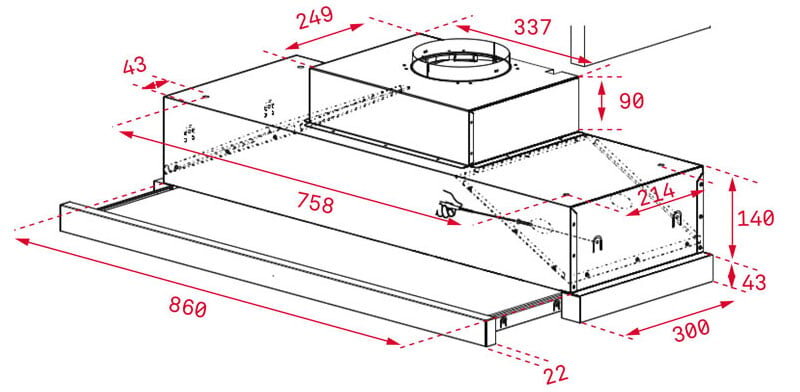Kích thước Teka CNL 9610  Teka CNL 9610