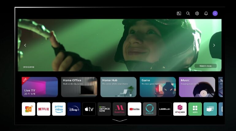 Smart tivi OLED LG 4K 65 inch 65C3PSA hệ thống âm thanh