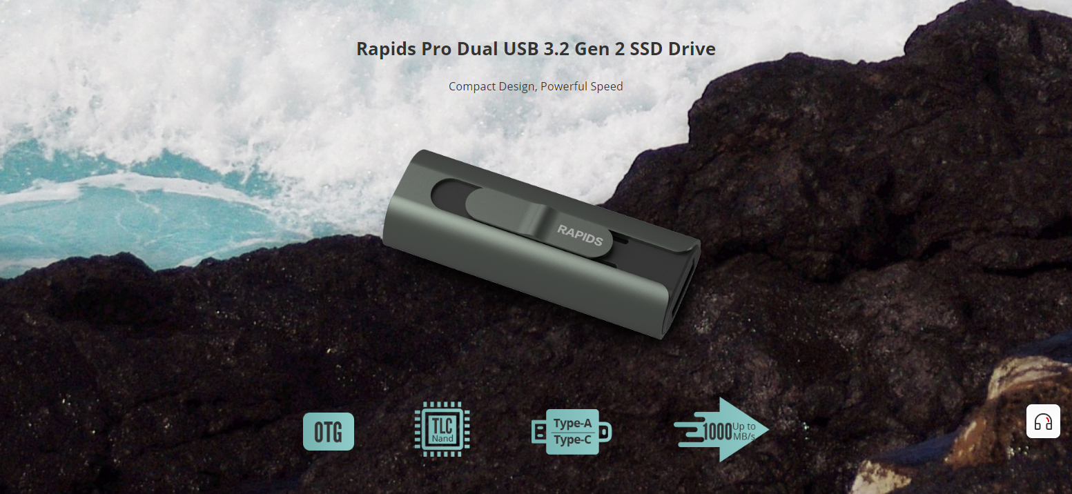 Ổ cứng di động Hiksemi Rapids Pro S1000 SSD 512GB Màu Xám Đen